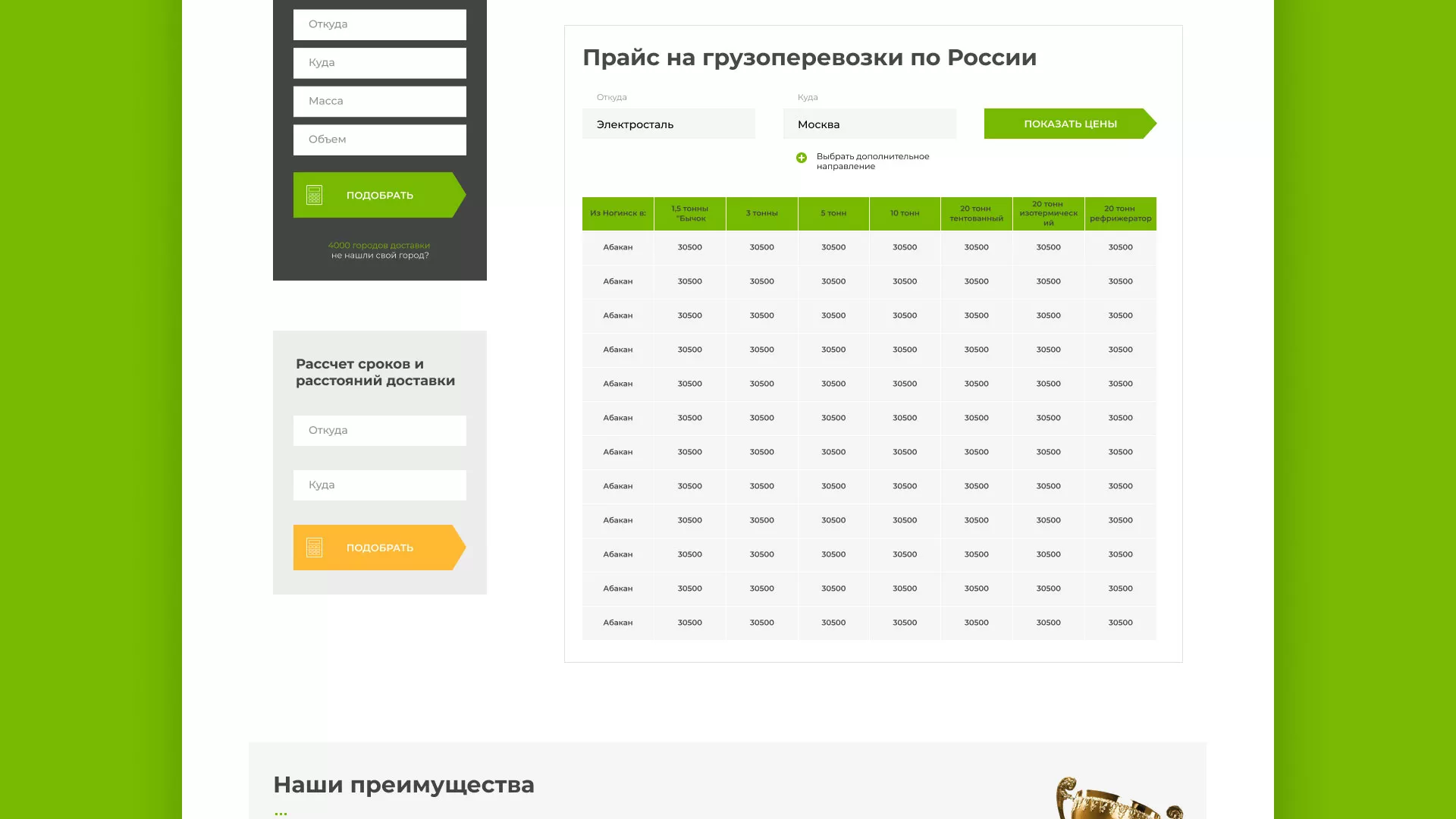 Разработка логотипа и сайта компании «Инком-Логистика» в Прокопьевске