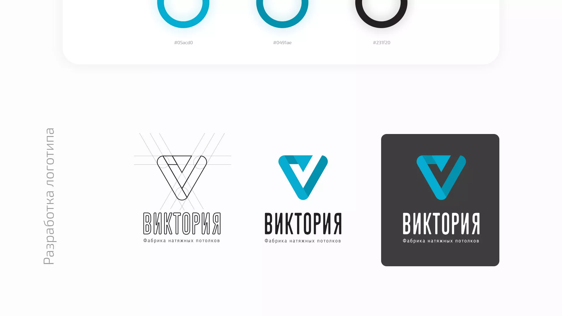 Разработка фирменного стиля компании по продаже и установке натяжных потолков в Прокопьевске