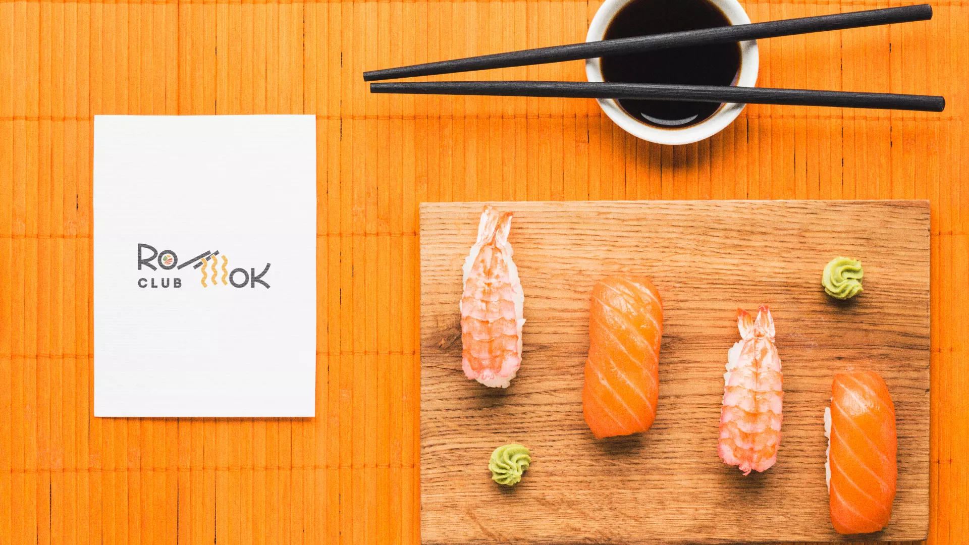 Создание логотипа суши-бара «Roll Wok Club» в Прокопьевске