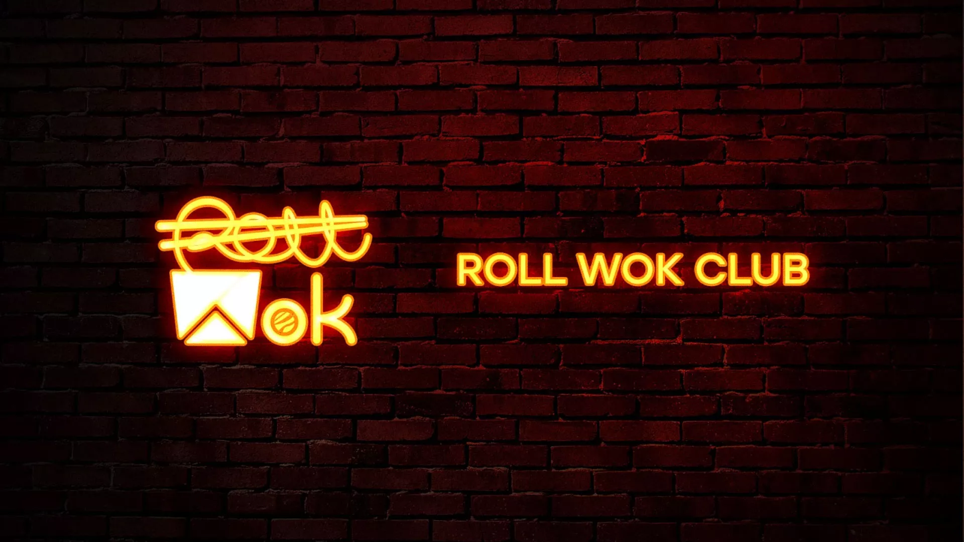 Разработка интерьерной вывески суши-бара «Roll Wok Club» в Прокопьевске