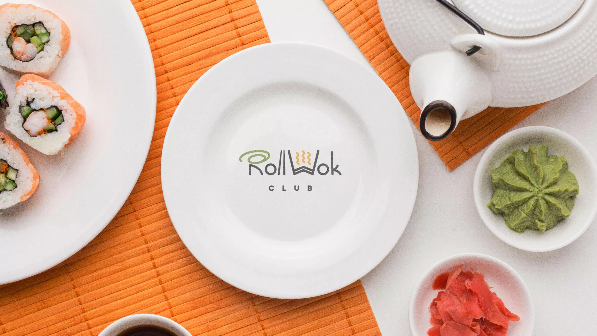 Разработка логотипа и фирменного стиля в Прокопьевске для суши-бара «Roll Wok Club» Разработка логотипа и фирменного стиля в Прокопьевске для суши-бара «Roll Wok Club»