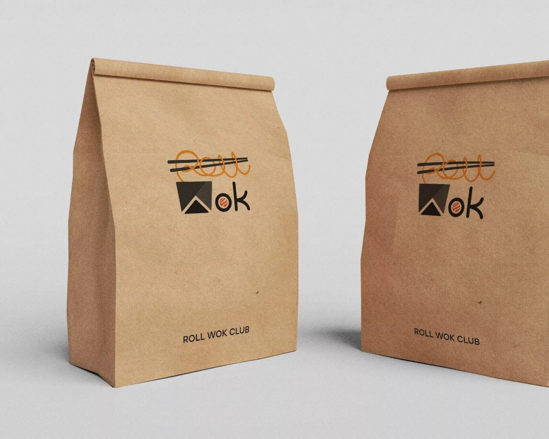 Создание дизайна упаковки суши-бара «Roll Wok Club» в Прокопьевске